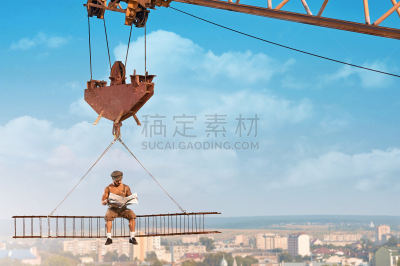 建筑承包商,男性,建筑业,留白,古典式,夏天,手倒立,工业,哺乳纲,风景