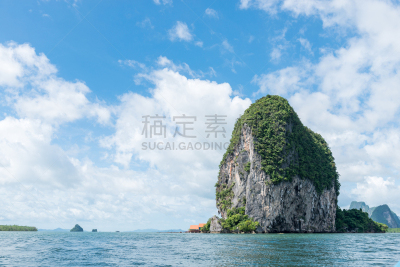泰国,岛,南,攀牙湾,安达曼海,偏远的,洛矶山脉,水,天空,度假胜地