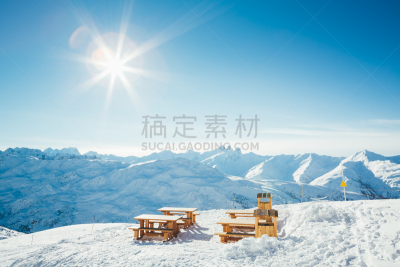 滑雪坡,在上面,法尔梅尼尔,天空,留白,雪,山脊,白色,冬天,清新