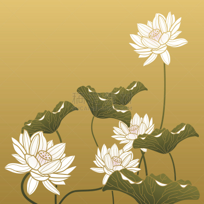 绘画作品,传统,中国元宵节,灯笼,春节,美术工艺,中国灯笼,图像,荷花,春天