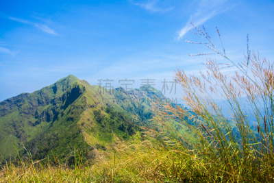 蓝色,山,天空,巴岳山,长野县,自然,褐色,水平画幅,全景,日本