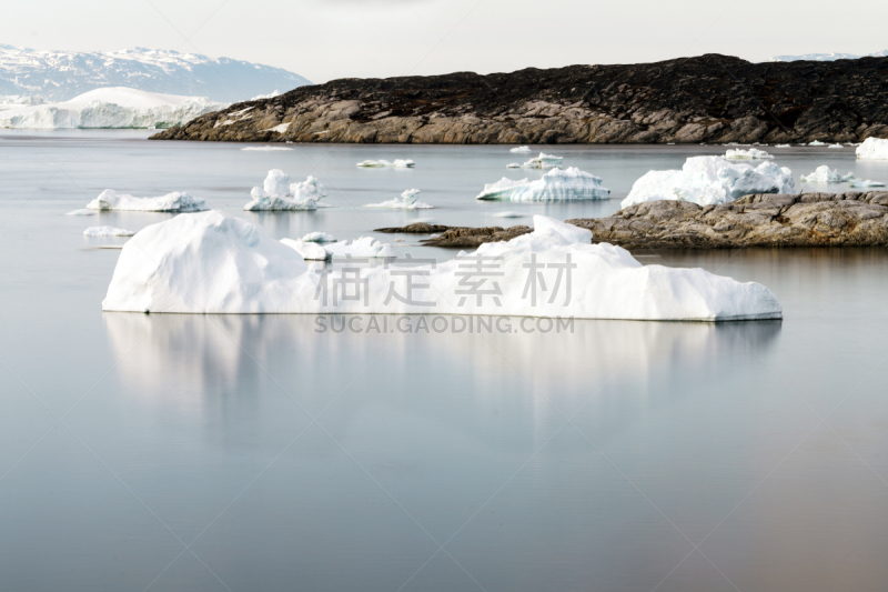 北冰洋,冰山,北极,格陵兰,天空,风,气候,雪,北美,戏剧性的景观