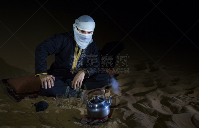 图阿雷格人,衣服,沙漠,男人,传统,茶,尼日尔,柏柏尔人,阿尔及利亚,马里