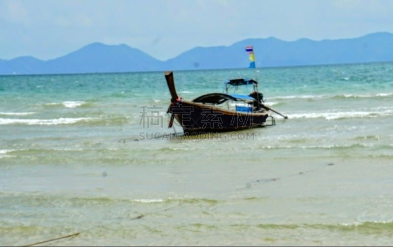 泰国,自然美,长尾船,风景,海洋,海滩,海景,甲米,网球运动,热带气候