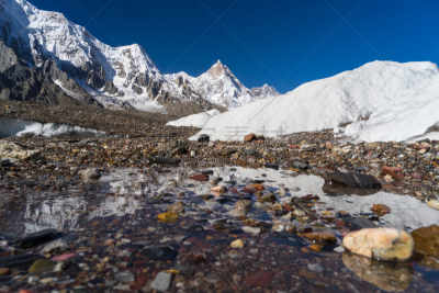 保特罗冰川,巴基斯坦,冰,徒步旅行,乔戈里峰,背景,玛夏布洛姆峰,玛夏布罗姆山,喀喇昆仑山,水