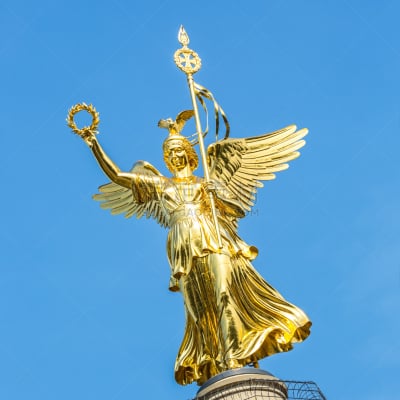 雕像,维多利亚州,哥柔瑟斯特恩街区,胜利纪念柱凯旋柱,普鲁士,蒂尔加藤公园,柏林中部,纪念碑,天空,符号