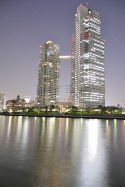 建筑外部,东京,夜晚,东亚,户外,建筑,月岛,城市,日本,银座