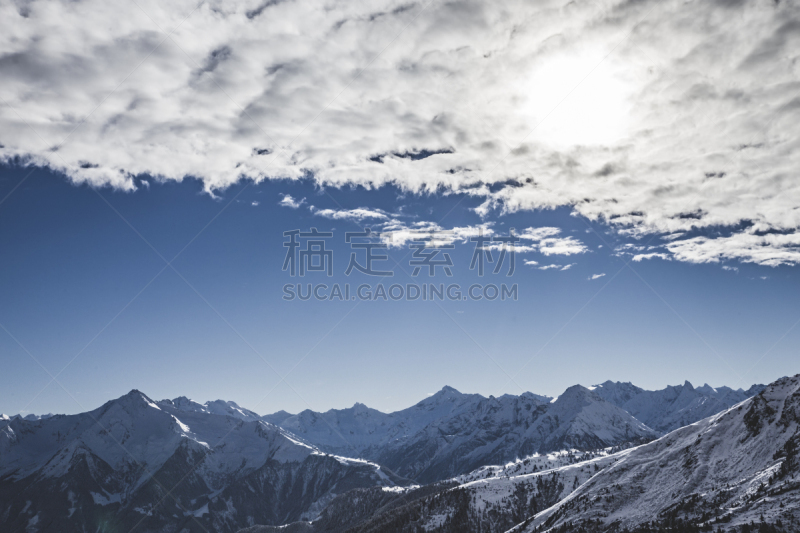 阿尔卑斯山脉,滑雪聚会,自由式滑雪,越野滑雪,滑雪痕,水平画幅,雪,无人,周末活动,户外