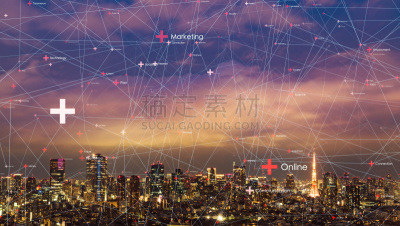 概念,全球通讯,智慧城市,计算机网络,工业,公司企业,商务,有线的,日本,大数据