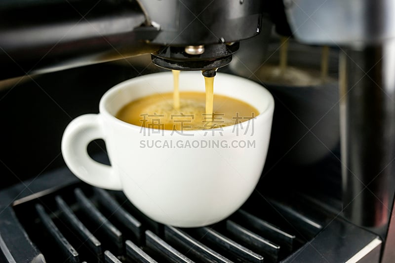 浓咖啡,制造机器,咖啡馆,水平画幅,早晨,饮料,特写,咖啡,黑色,机器