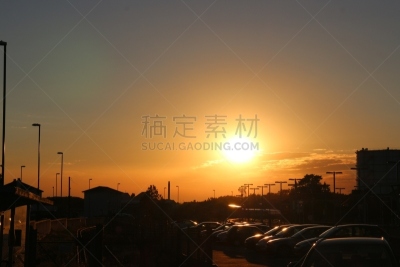 利特汉普顿,市区,城市天际线,车站,水平画幅,橙色,无人,2016,停车场,英格兰