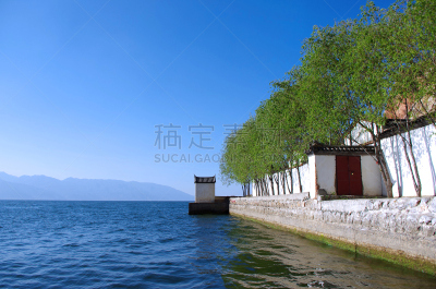 中国海,水平画幅,沙子,无人,海港,户外,礁石,海滩,彩色图片,河岸