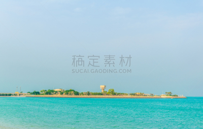 都市风景,绿色,科威特,爱达荷公园岛,填海造地,环境保护,公园,波斯湾,池塘,园林