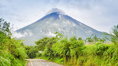 火山,阿尔拜省,菲律宾,马尔地马荣火山,自然,水平画幅,灰,火山泥流,火山碎屑流,户外