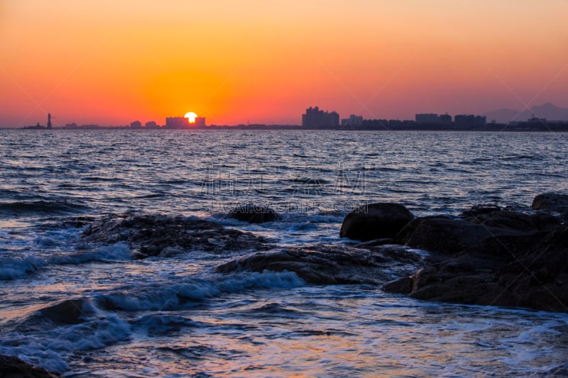 风景,黄昏,海洋,天空,美,外立面,休闲活动,水平画幅,沙子,无人