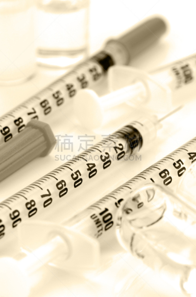 胰岛素,注射器,白色背景,视网膜病,多糖症,内分泌系统,维管束,新陈代谢,葡萄糖