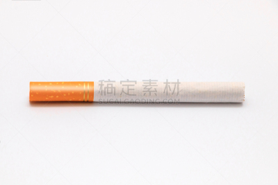 香烟,白色背景,前面,一个物体,黄色,白色,纸,身体状况,癌症,长的
