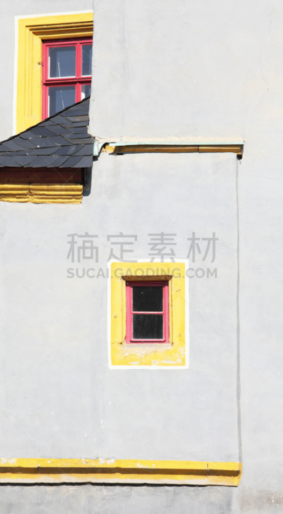 魏玛,外立面,两个物体,窗户,黑色,屋顶,窗框,垂直画幅,正面视角,褐色