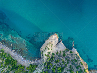 海滩,地中海,水,美,水平画幅,高视角,无人,旅行者,夏天,海岸地形