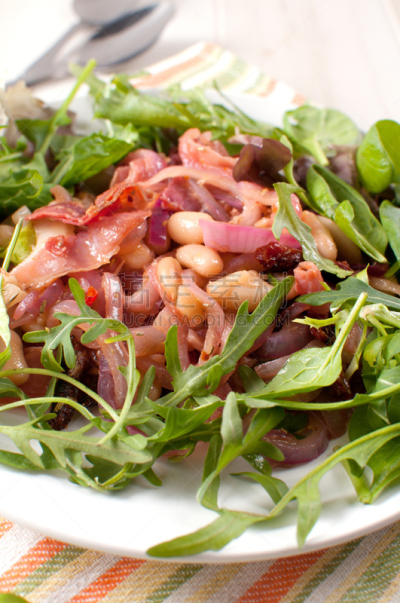 cannellini bean,沙拉,蔬菜,洋葱,番茄干,垂直画幅,绿色,素食,无人,有机食品