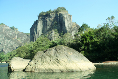 自然,地形,山,武夷山,福建省,水,天空,美,水平画幅,绿色