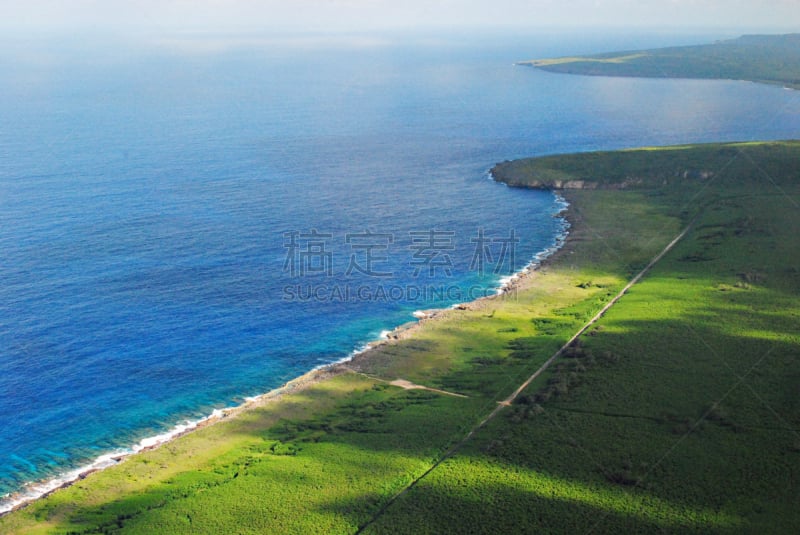 tinian,航拍视角,海岸线,北马里亚纳群岛,水,悬崖,旅游目的地,水平画幅,无人,蓝色