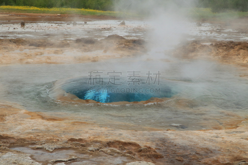 间歇泉,岛,史托克喷泉,水,水平画幅,地热保护区,无人,蓝色,温泉,火山地形