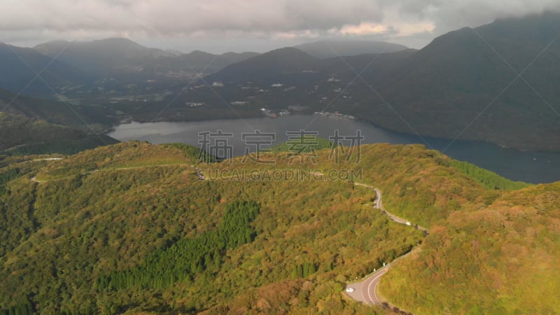 箱根园,日本,山,航拍视角,甲斐驹岳山,在上面,自由,直升机,风,建筑物门