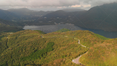箱根园,日本,山,航拍视角,甲斐驹岳山,在上面,自由,直升机,风,建筑物门
