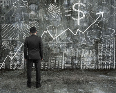 看,乱画,男商人,商务,手,科罗拉多州,粉笔画,水平画幅,美元符号,绘画插图