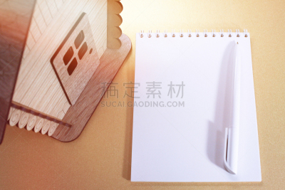 玩具,木制,房屋,模型,笔记本,特写,真实的人,商务,一个物体,背景分离