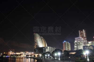 夜晚,横滨,城镇景观,水平画幅,无人,户外,都市风景,建筑业,商业金融和工业,城镇