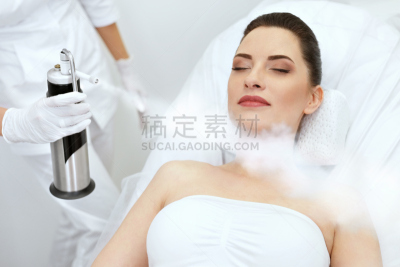 女人,氧气,美,美容院,冷冻疗法,横截面,活力,寒冷,健康保健,专业人员