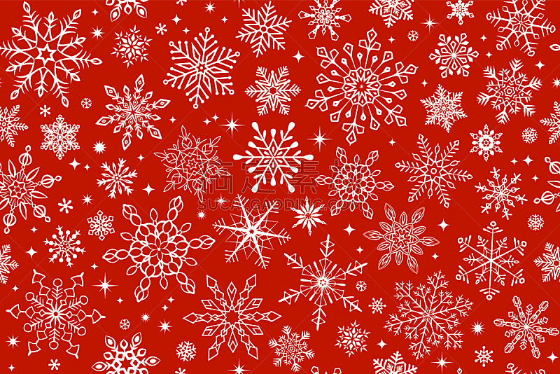 雪花,背景,华丽的,请柬,圣诞装饰物,彩色背景,圣诞卡,红色背景,循环元素,镶嵌图案