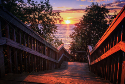 自然美,湖岸,个性,密歇根州半岛,黄昏,苏必利尔湖,背景,夏天,户外,天空