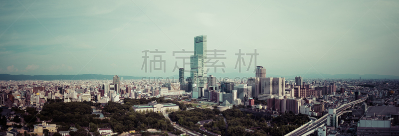 Osaka city landscape, Japan