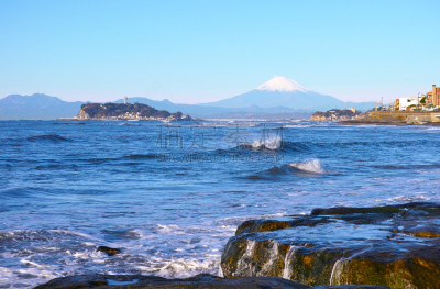 海滩,地形,城镇景观,水平画幅,雪,无人,东亚,户外,海浪,冬天