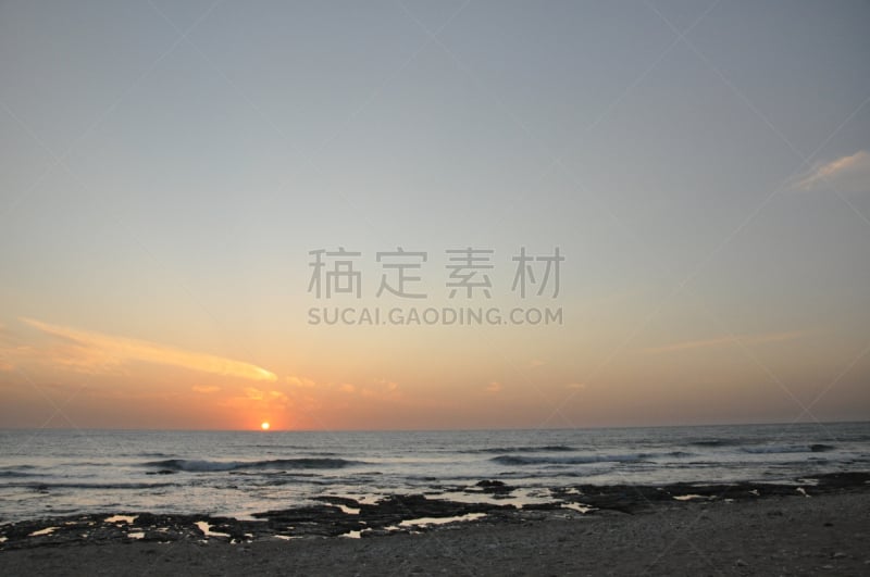 海滩,热,天空,水平画幅,无人,黄昏,柔和色,户外,云景,太阳