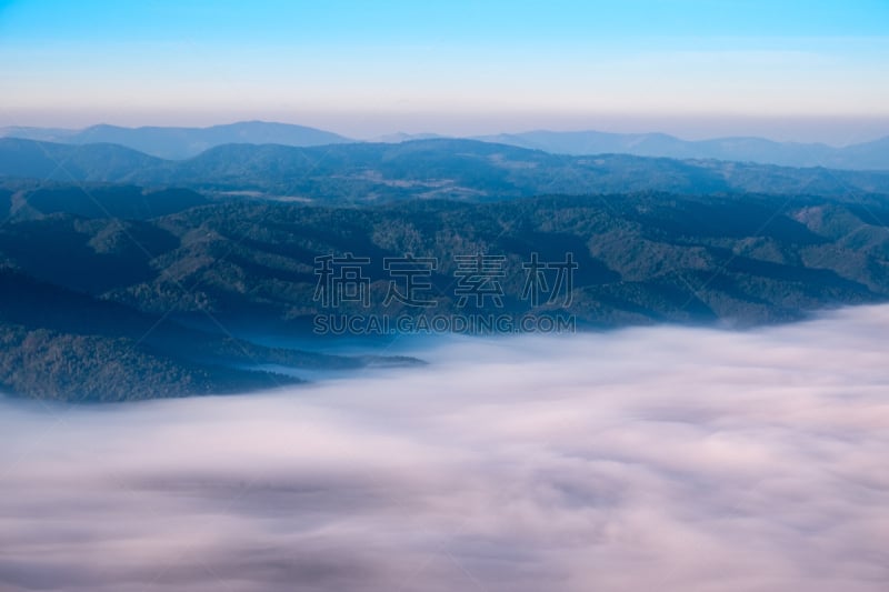 山,雾,地形,秋天,云,风景,在上面,皮斯基赫拉德,热霾,塔特里山脉