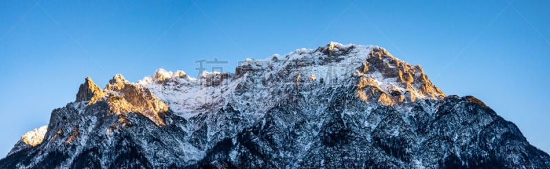 欧洲,自然,风景,全景,黄昏,顶部,冬天,图像,阿尔卑斯山脉,雪