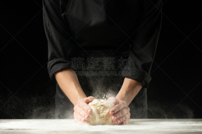 面包,小麦面团,面包店,桌子,小圆面包,男人,复活节,十字架,主厨,准备