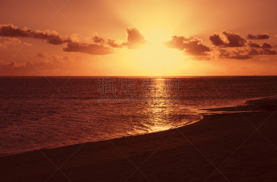 阳光光束,云,水,天空,沙子,南太平洋,曙暮光,夏天,气候与心情,被抛弃的