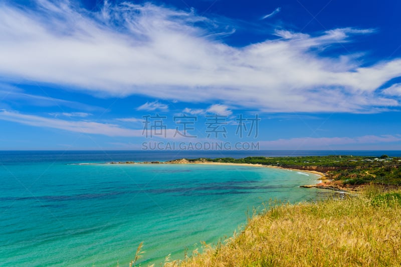 安格,风景,海洋,澳大利亚,水,天空,水平画幅,云,沙子,无人