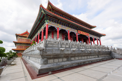 龙,寺庙,chinese temple dog,珊瑚色,名声,美,水平画幅,无人,泰国,建筑业