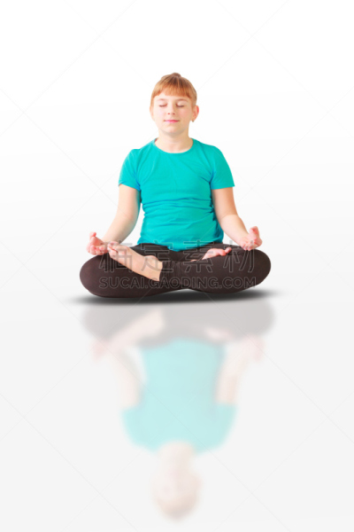 白色背景,垂直画幅,美,青少年,禅宗,美人,健康,心理健康,仅成年人
