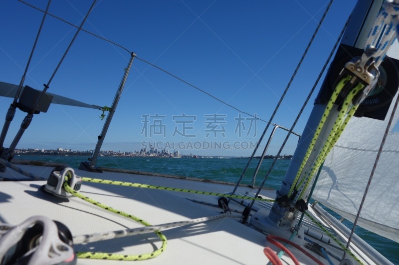 奥克兰,城市,帆,Waitemata Harbour,天空塔,奥克兰区,帆船,新西兰北岛,前面,游艇比赛