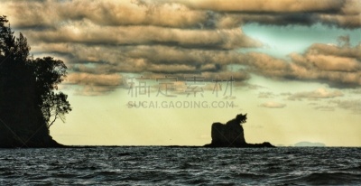 美国西北太平洋地区,华盛顿州,环境,海岸线,暴风雨,岩石,水湾,户外,天空,潮汐