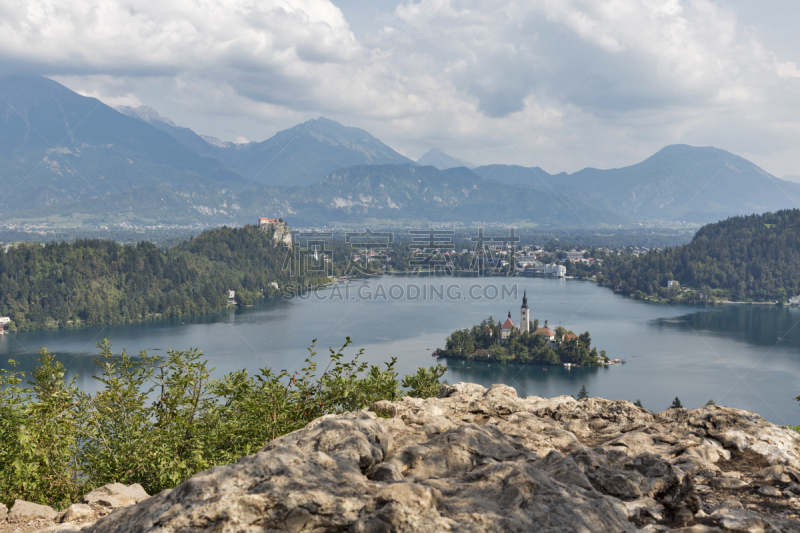 布雷德湖,高视角,斯洛文尼亚,朱利安,特里格拉夫国家公园,戈雷尼,julian alps,水,天空,公园