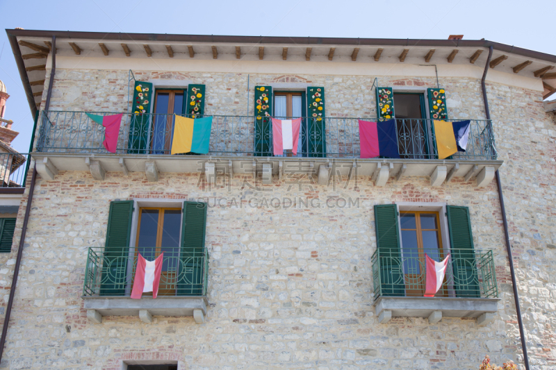 Castiglione del Lago, Umbria, Italy 9 April 2017. Details of the village of Castiglione del Lago