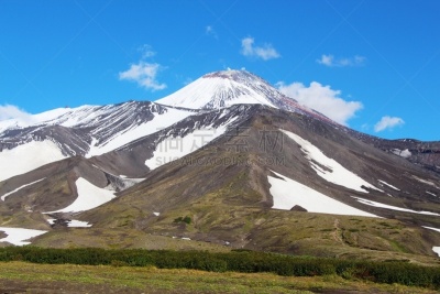 风景,阿瓦钦斯基火山,日光,白昼,堪察加边疆区,旅途,山脊,雪山,火山岩,户外